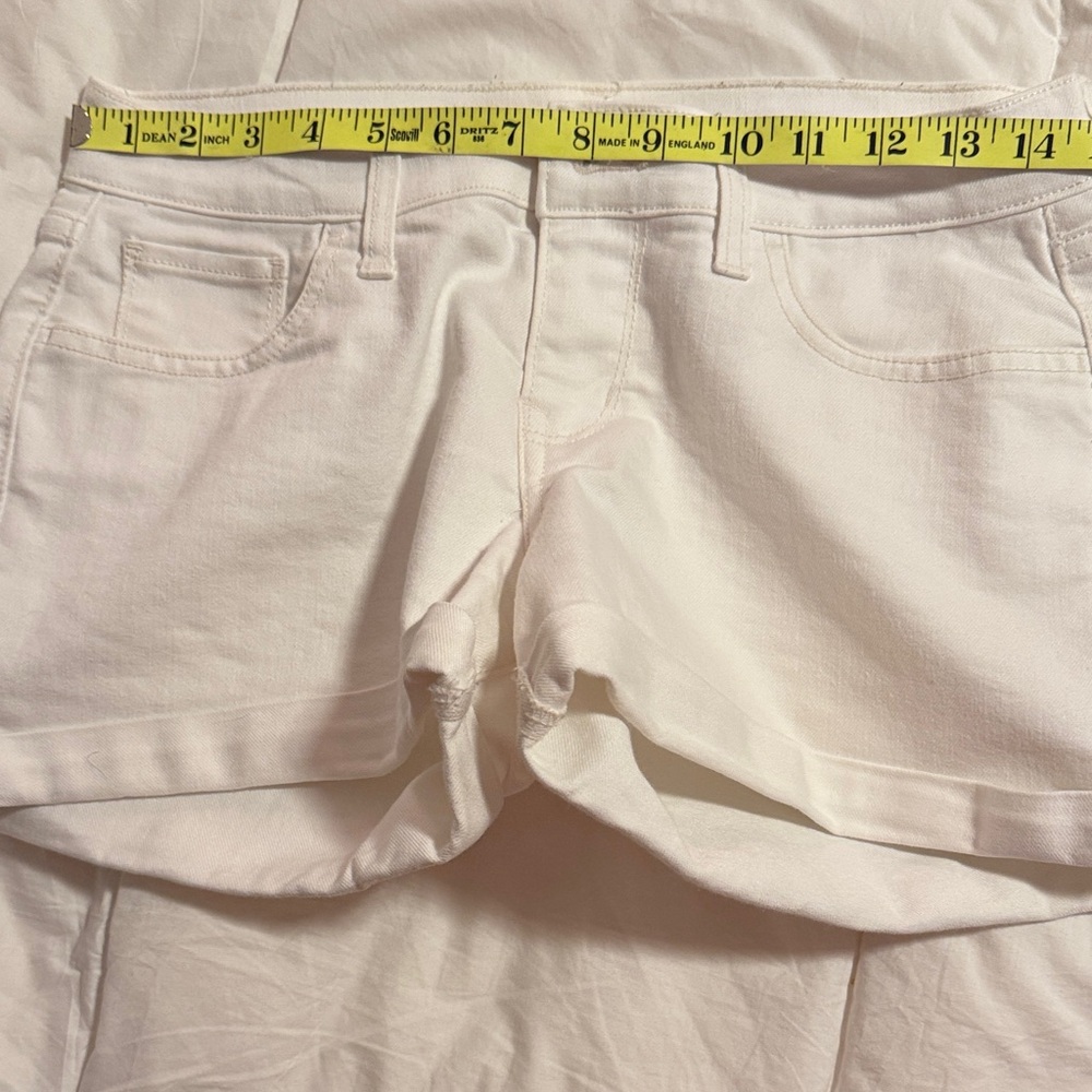 Classic White Boyfriend Jean Shorts for Women 2